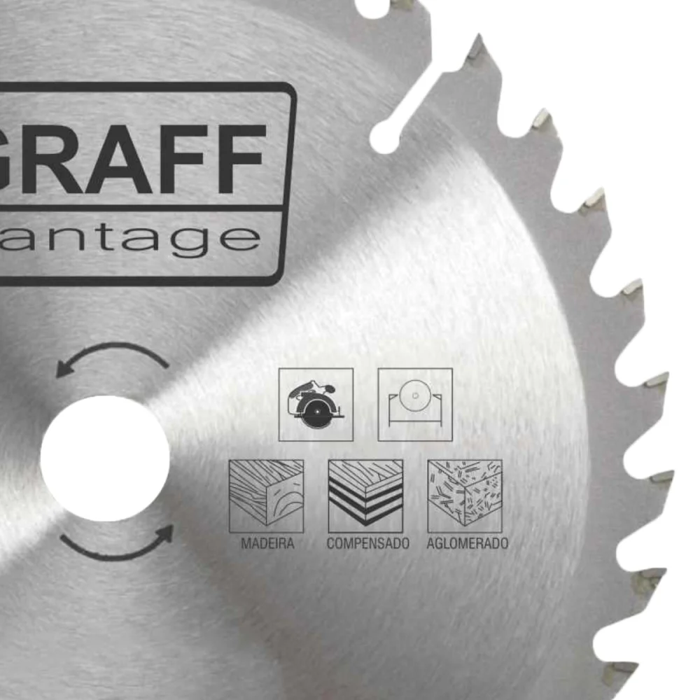 Disco de Serra com Pastilha para Madeira 4.3/8 Pol 24 Dentes Graff Vantage
