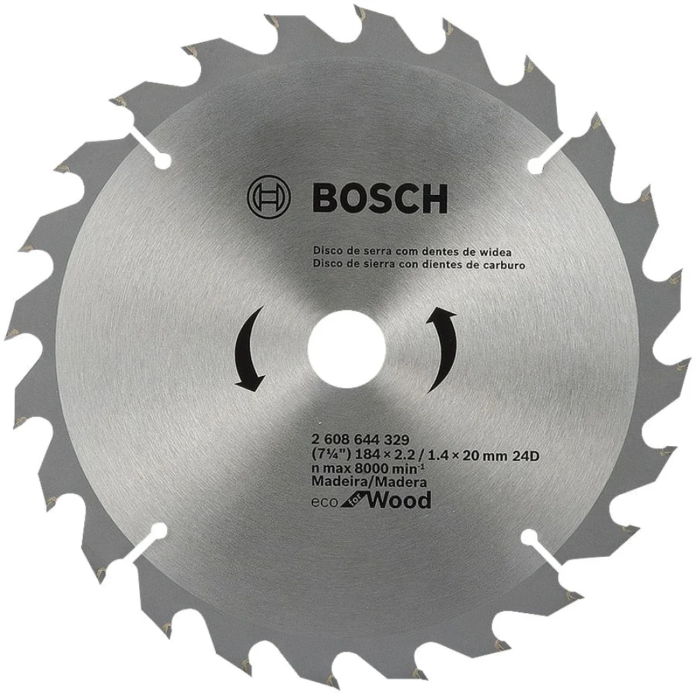 Disco de Serra ECO 24 Dentes 184mm Bosch