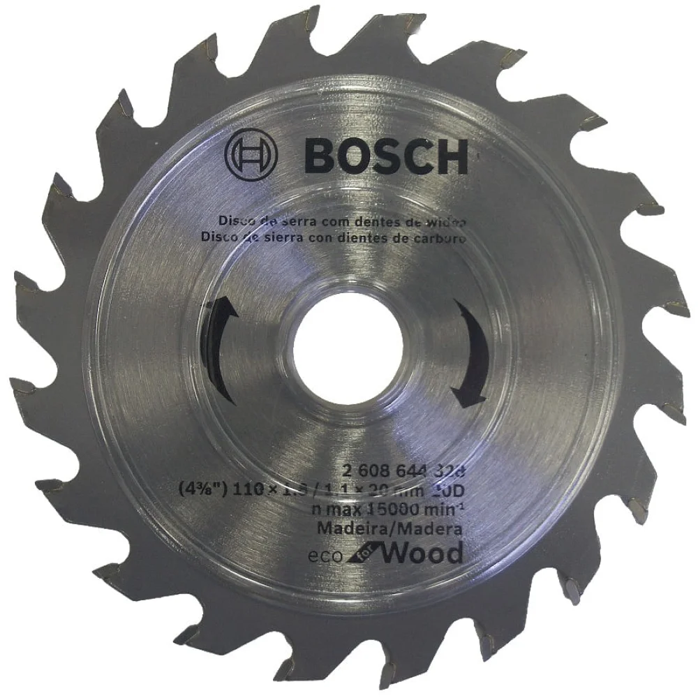 Disco de Serra Ecoline 110x20mm 20 Dentes Bosch