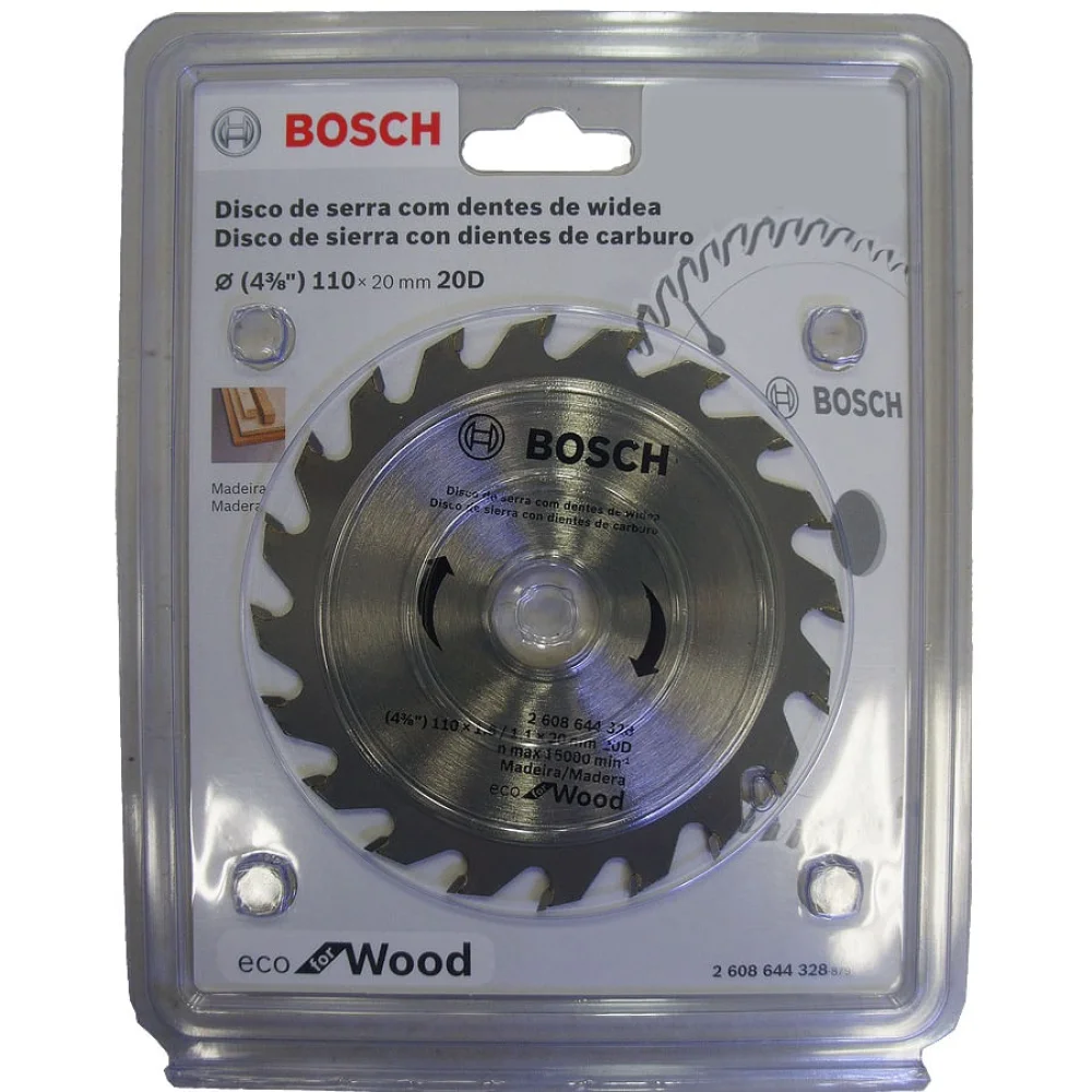Disco de Serra Ecoline 110x20mm 20 Dentes Bosch