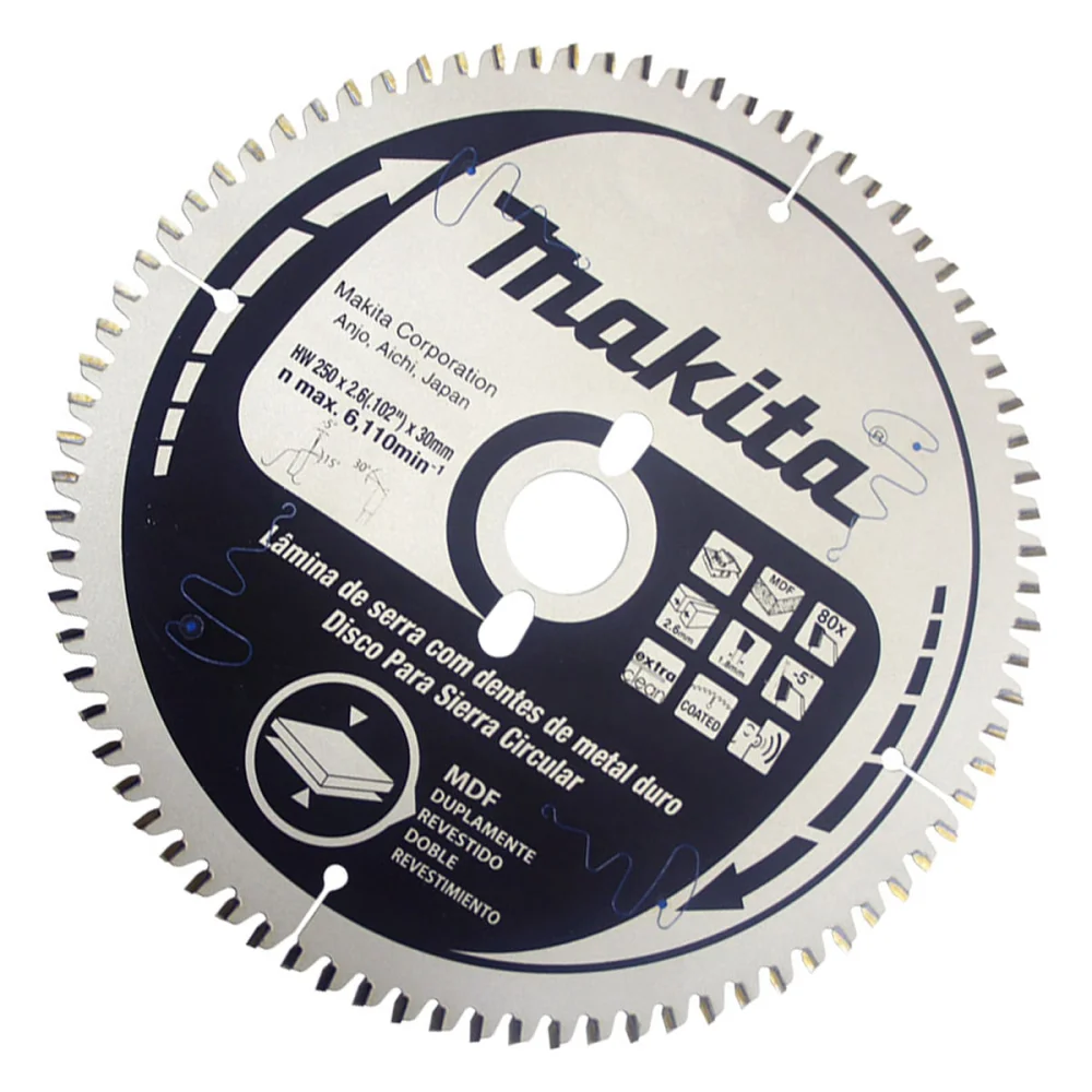 Disco de Serra para Madeira 250x30x26mm 80 Dentes B-42628 Makita