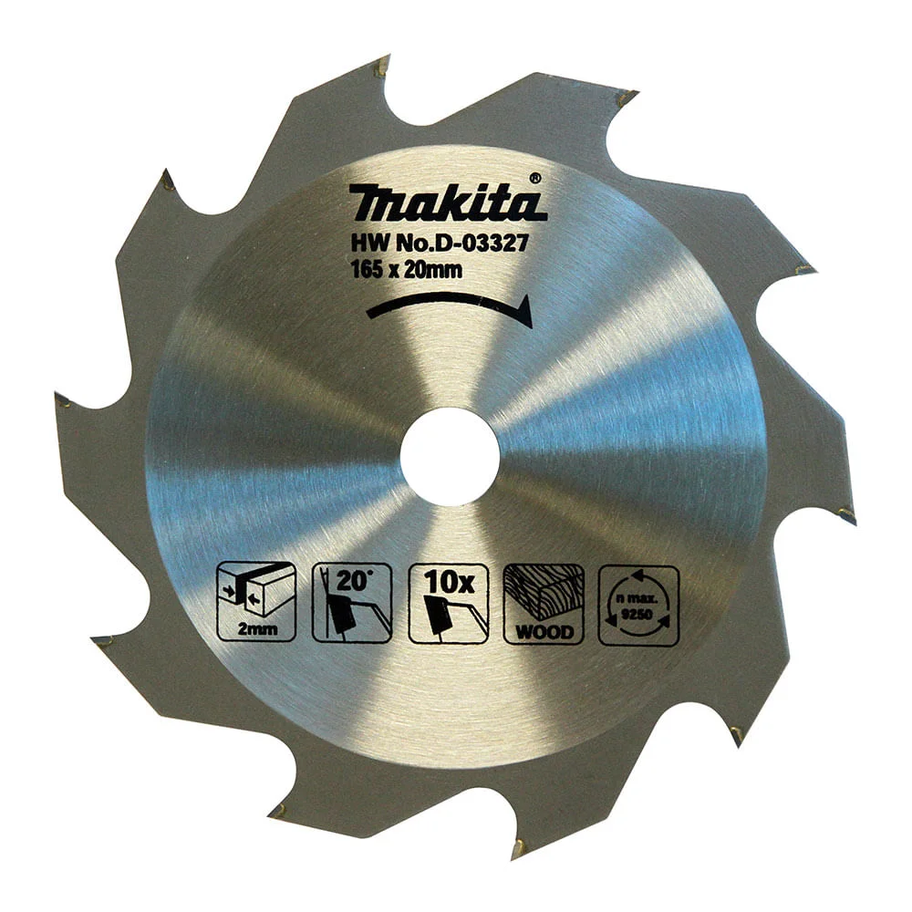 Disco de Serra TCT 165mm 10 Dentes para Madeira D-03327 Makita