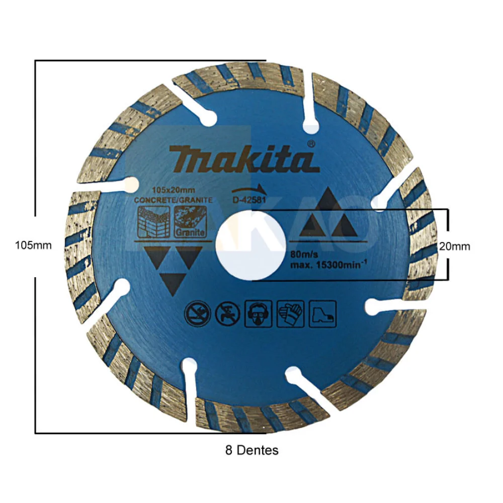 Disco Diamantado Concreto Granito 105x20mm D-42581 Makita