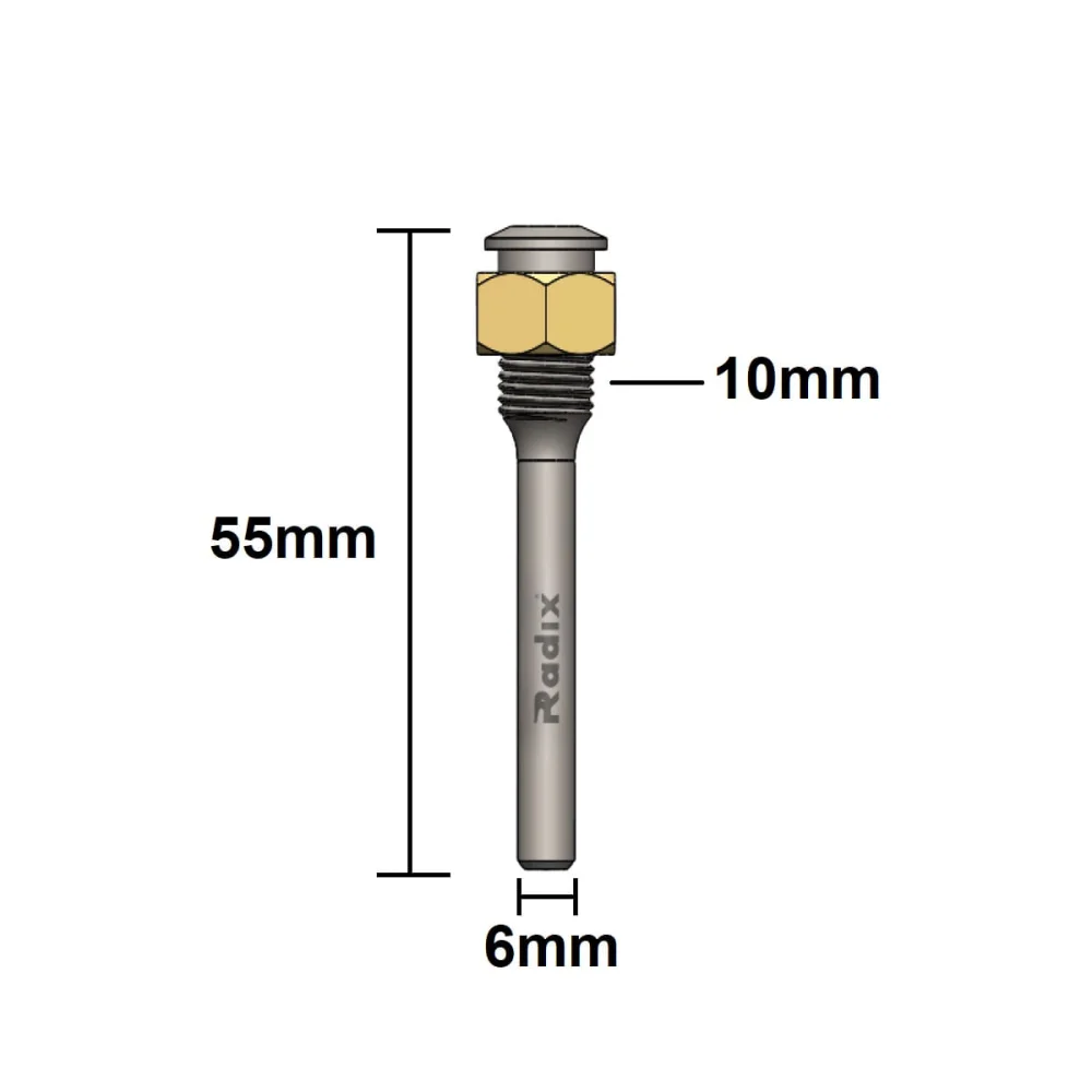 Eixo para Serrinha Debrum Haste 6mm 18E0001.01 Radix Eixo para Serrinha Debrum Haste 6mm 18E0001.01 Radix