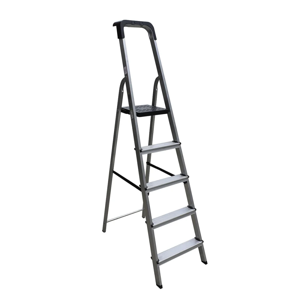 Escada de Alumínio Pro Reforçada 5 Degraus ESC0025 Botafogo