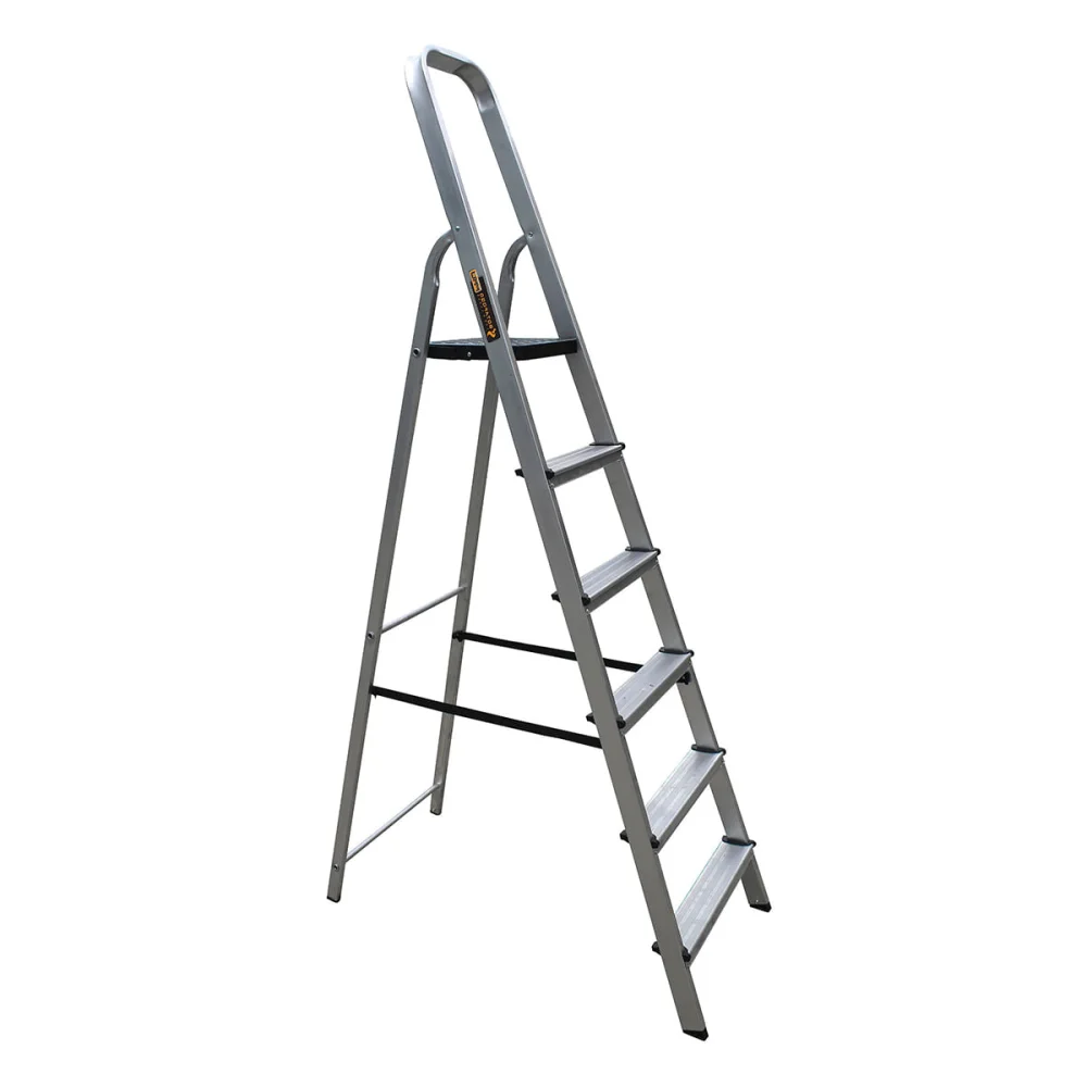 Escada de Alumínio Pro Reforçada 6 Degraus ESC0026 Botafogo