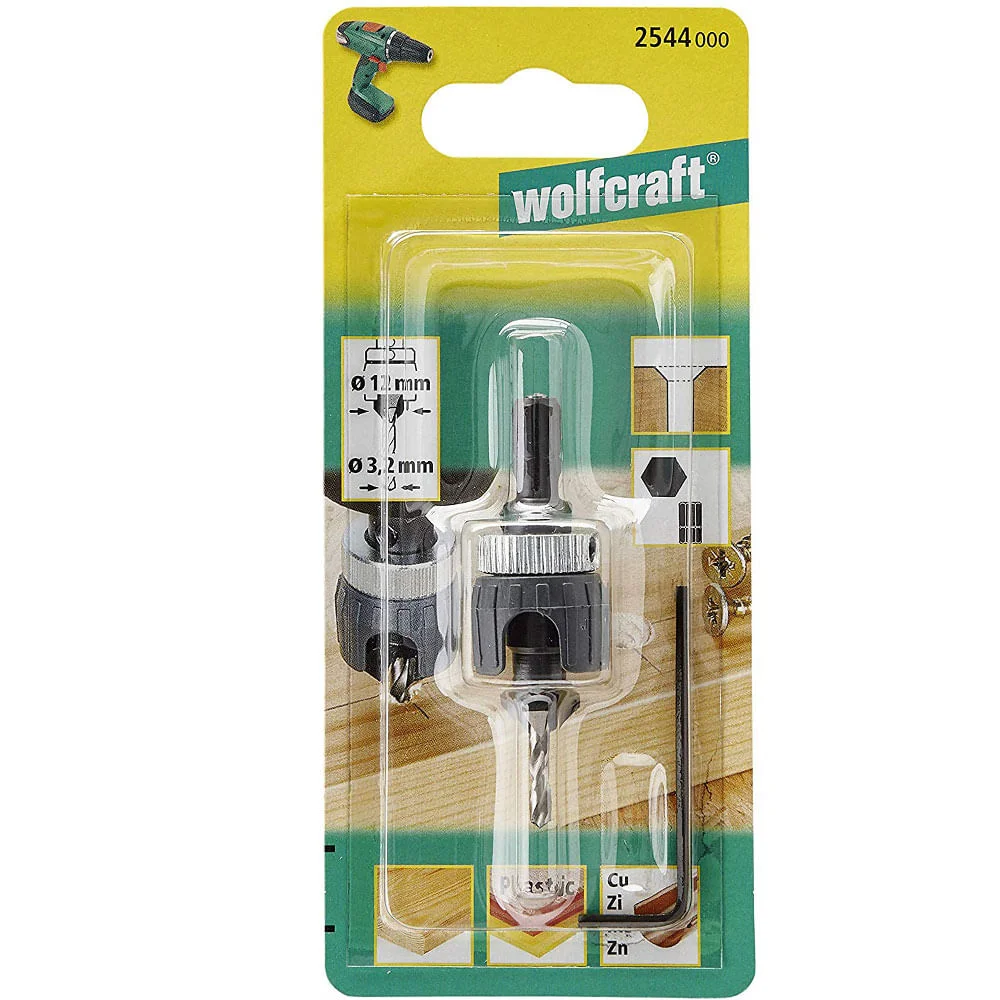 Escareador de Furos com Fresa Cônica e Limitador de Profundidade 254400 Wolfcraft