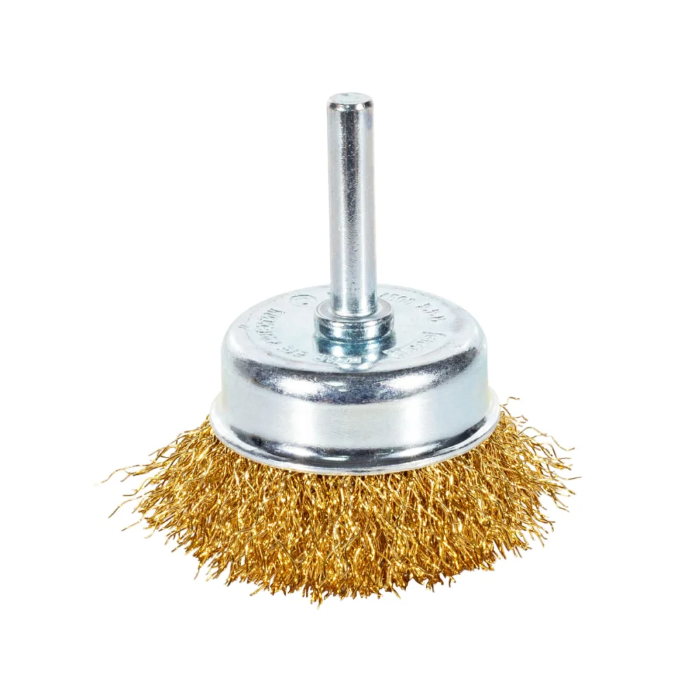 Escova de Aço Latonada Tipo Copo com Haste 50mm Graff Vantage