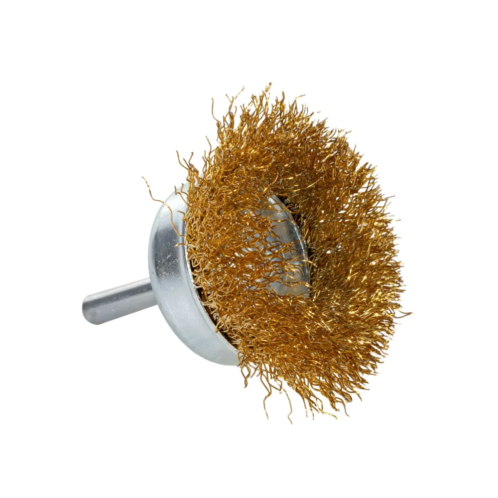 Escova de Aço Latonada Tipo Copo com Haste 50mm Graff Vantage