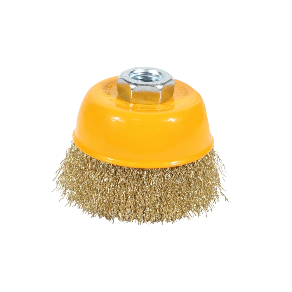 Escova de Aço Latonada Tipo Copo com Rosca 75mm M14 Graff Vantage