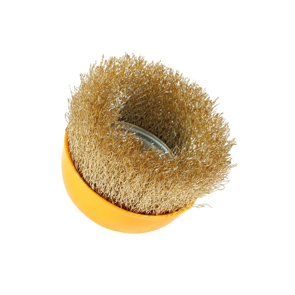 Escova de Aço Latonada Tipo Copo com Rosca 75mm M14 Graff Vantage