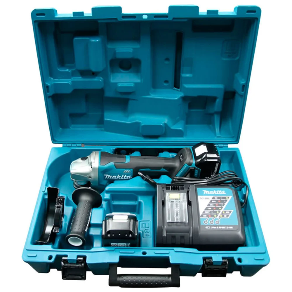 Esmerilhadeira Angular 115mm à Bateria 18V e Maleta DGA455RFE Makita