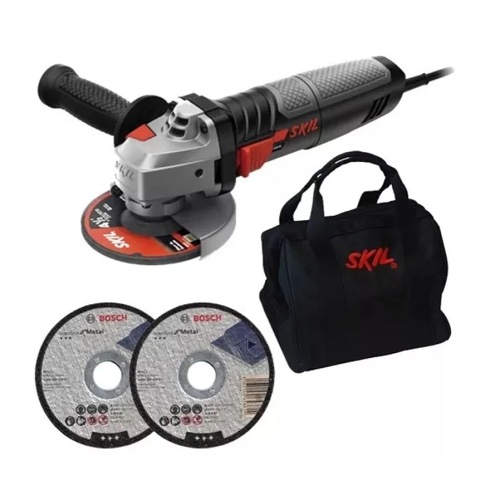 Esmerilhadeira Angular 4.1/2 Pol 830W 9004 com Bolsa de Nylon e 2 Discos Skil