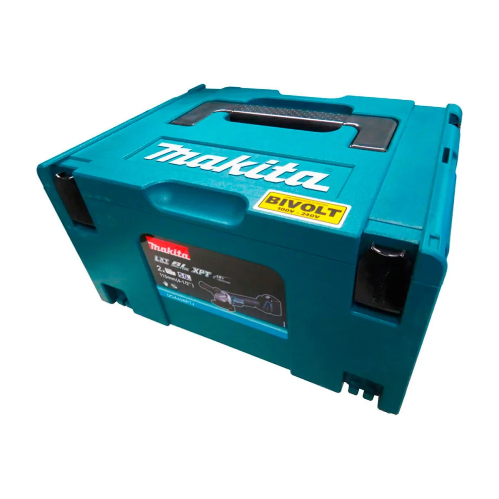 Esmerilhadeira Angular à Bateria 115mm e 2 Baterias 18V DGA458RTJ Makita