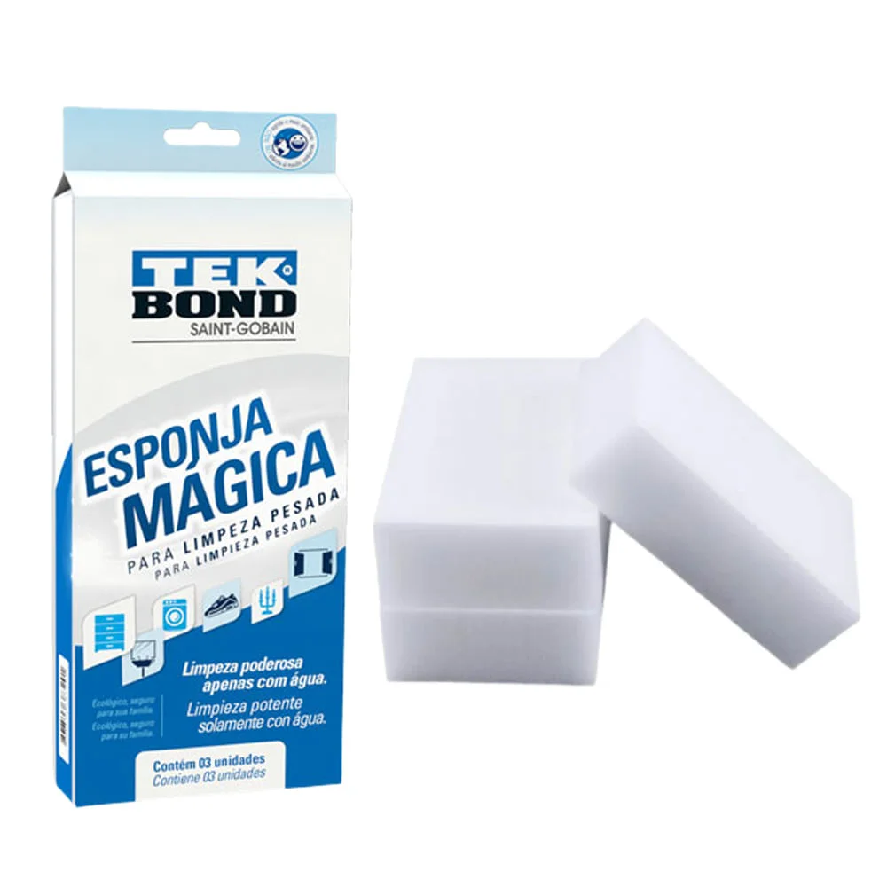 Esponja Mágica com 3 Unidades Lim3291 Tekbond