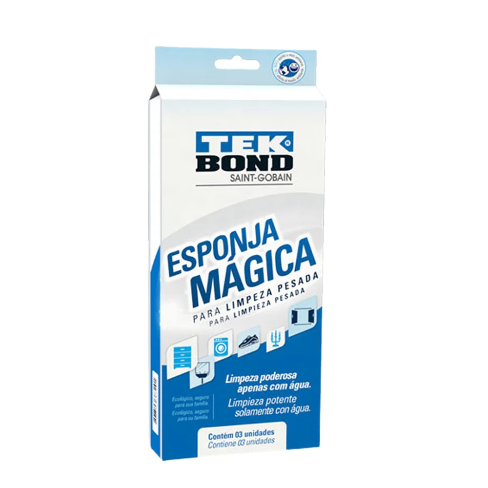 Esponja Mágica com 3 Unidades Lim3291 Tekbond