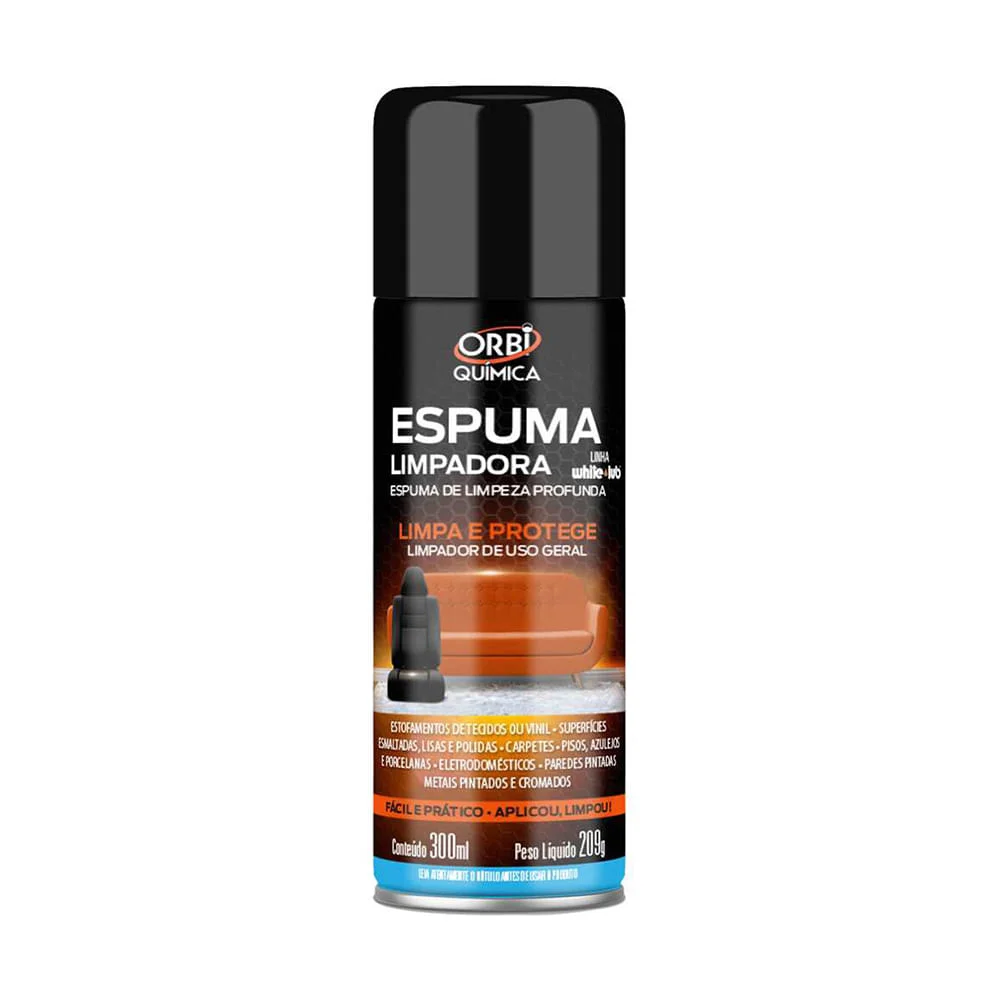 Espuma Limpadora Limpa Estofados 300ml 209g Orbi