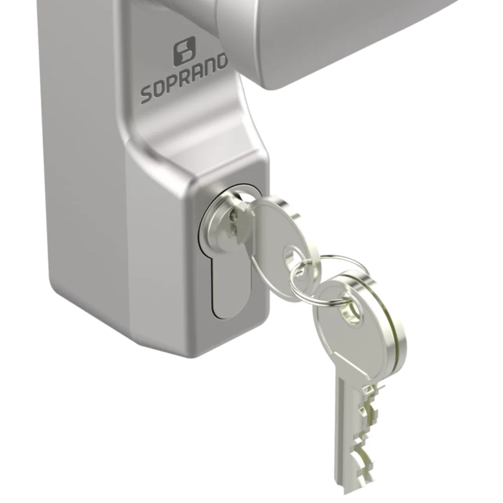 Fechadura 5124 Barra Antipânico Prata 03009.5124.09 Soprano