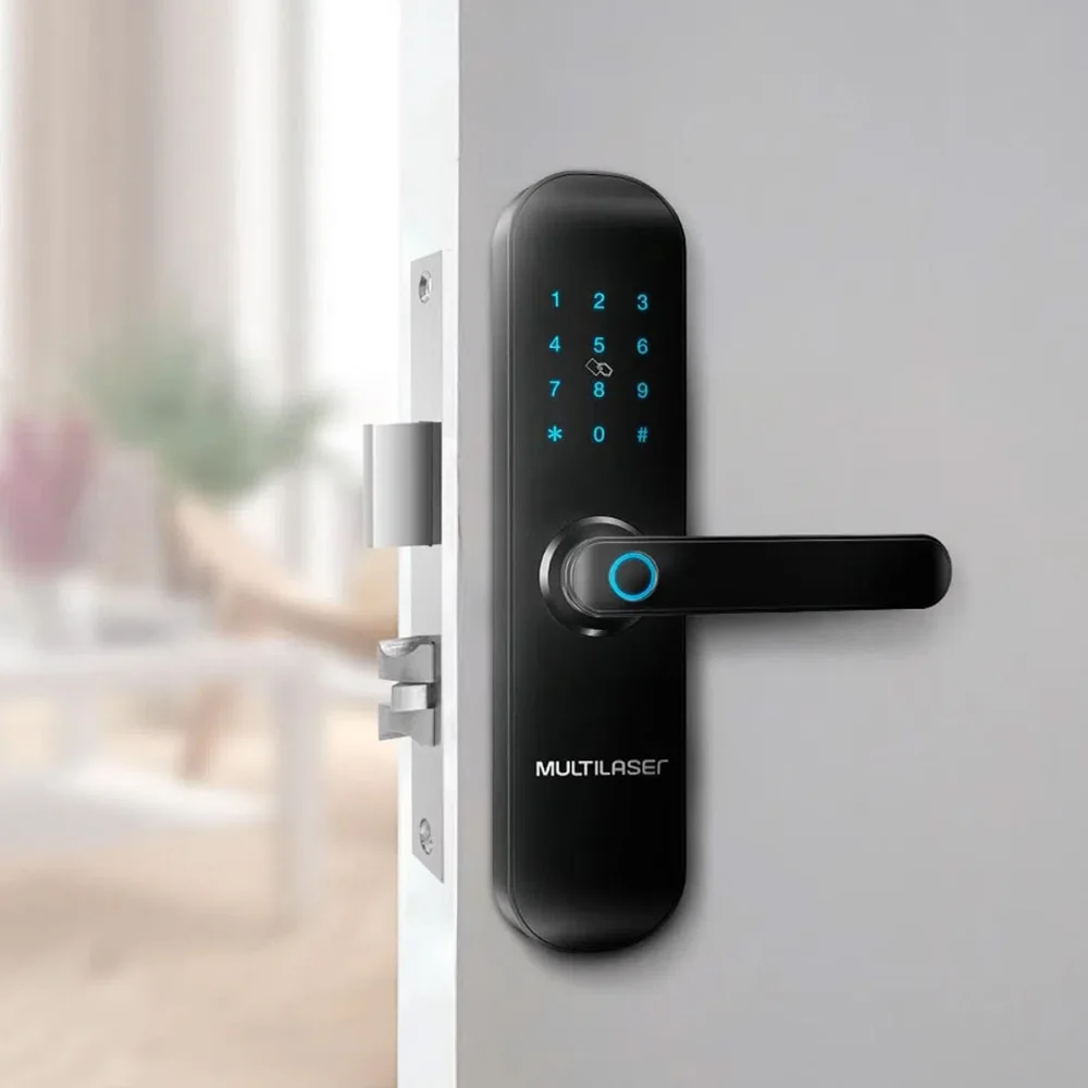Fechadura Biométrica e Senha Inteligente Wi-Fi Liv-SE233 Multilaser