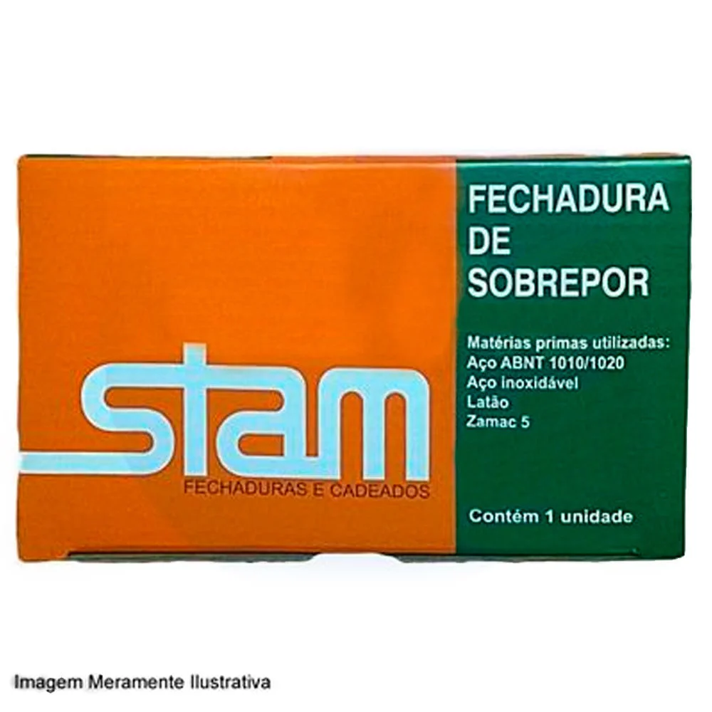 Fechadura de Sobrepor Portão 701/100 10417 Stam Grafite