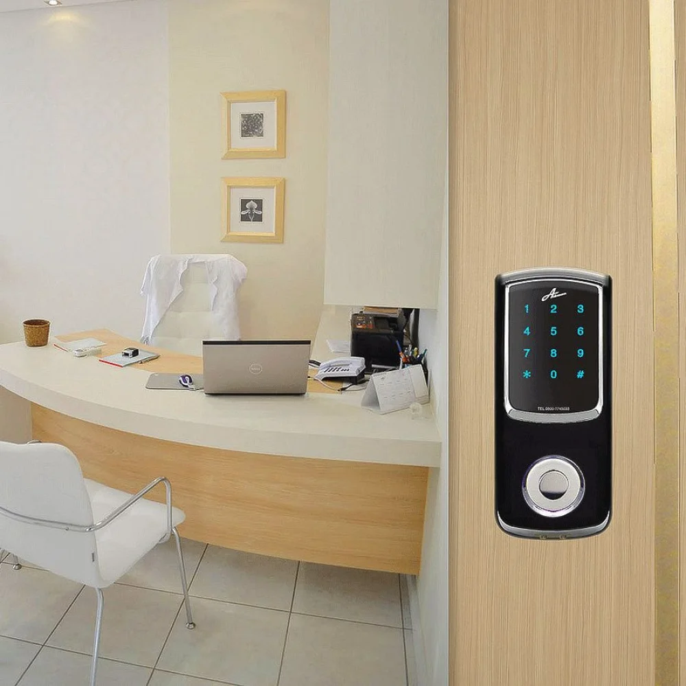 Fechadura Digital de Embutir Control Tech Com Maçaneta 6300 Milre