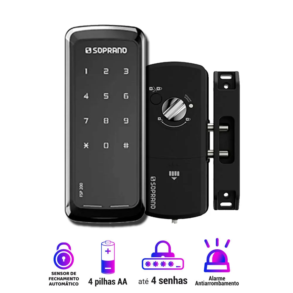 Fechadura Digital de Sobrepor com Senha FSP200 Soprano