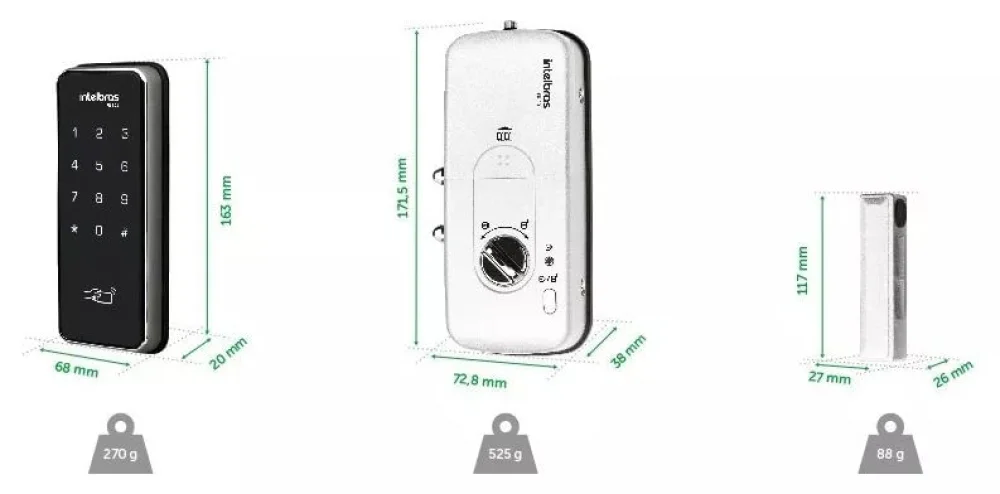 Fechadura Digital FR201 4674007 Intelbras