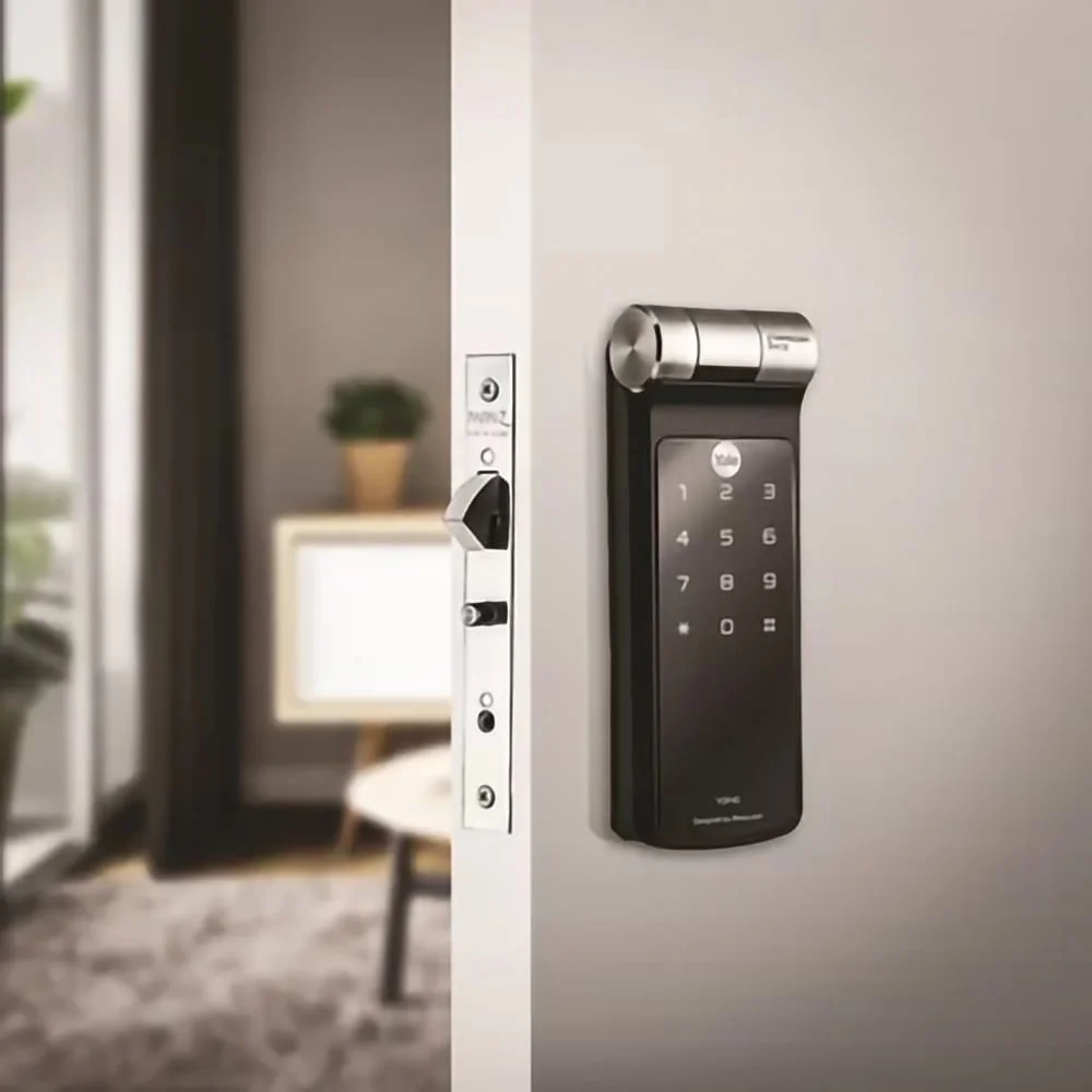 Fechadura Digital YDF 40 BP para Porta de Correr com Biometria e Senha Yale