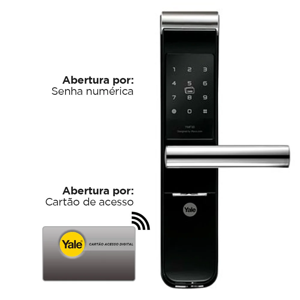 Fechadura Digital YMF 30 com Leitor de Cartão de Proximidade 05422001-7 Yale