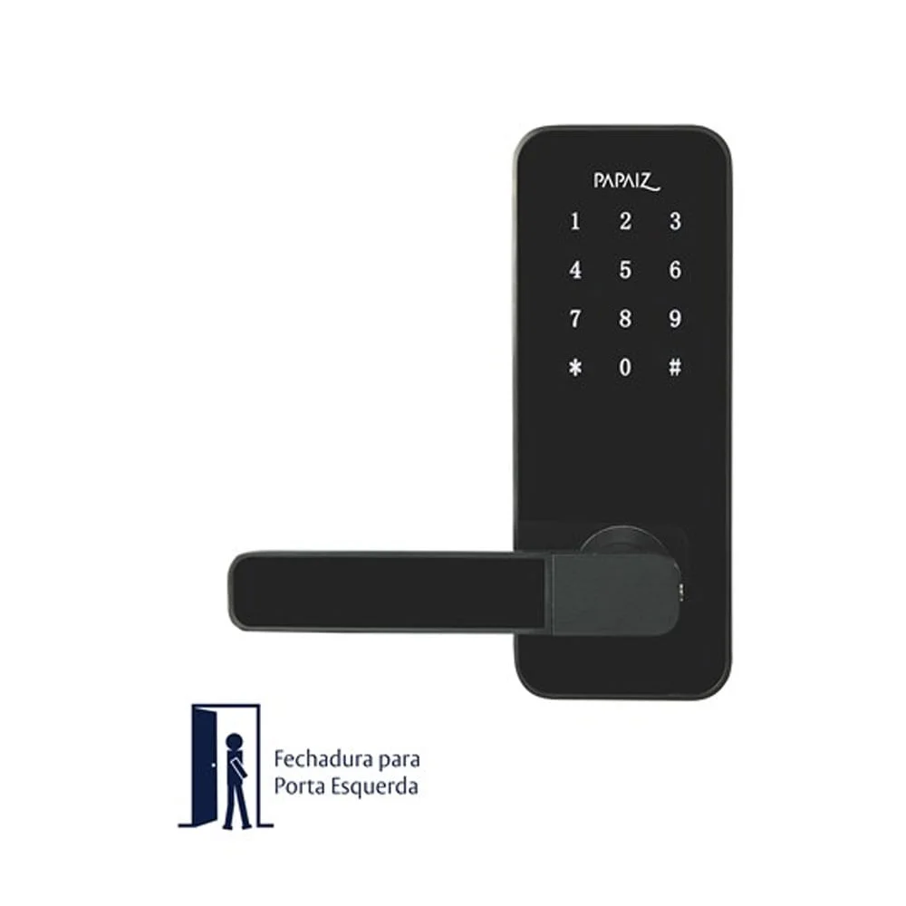 Fechadura Eletronica Smart Lock Papaiz Preta