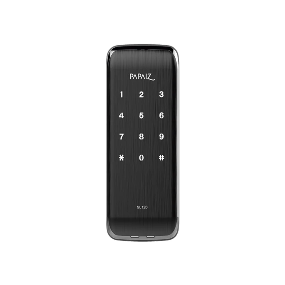 Fechadura Eletrônica Smart Lock SL120 Preto Fosco Sobrepor 0560120PF Papaiz