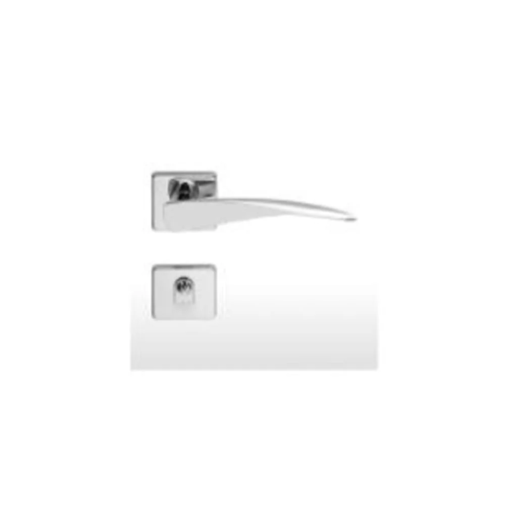 Fechadura Externa Kyhe 2 Roseta 81 em Latão Cromo Acetinado CJB781E17CA00 Imab