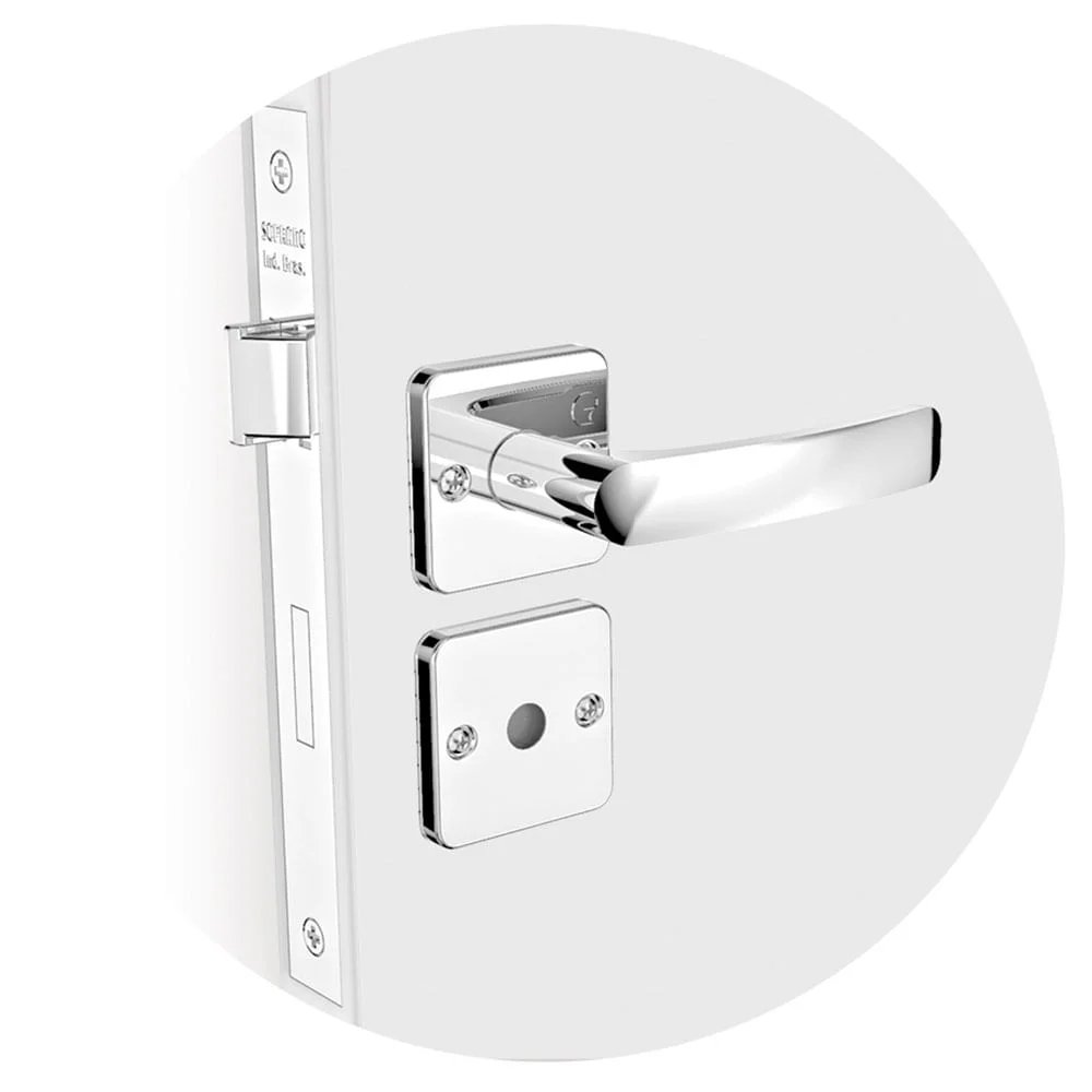 Fechadura Pali Reta Banheiro 40x53mm ROS25 Cromado 03003077617 Soprano