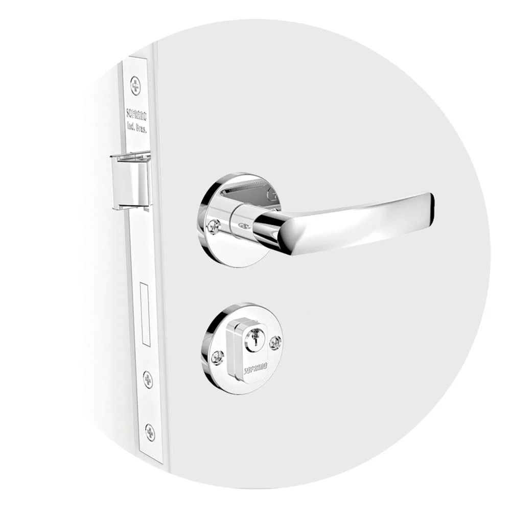 Fechadura Pali Reta Externa Cromado ROS23 03001077317 Soprano