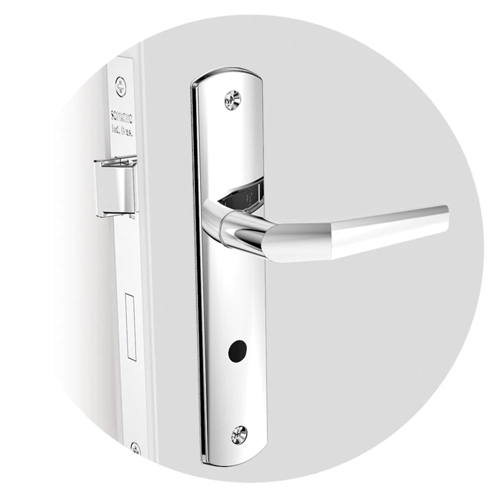 Fechadura Popline Reta Banheiro Cromado ESP26 40X53 03003081118 Soprano