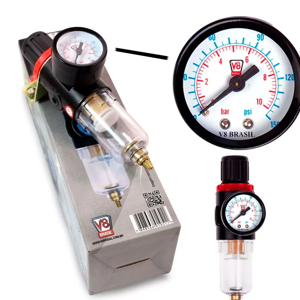 Filtro de Ar para Compressor FA07 1/4 Pol 2431 V8 Brasil