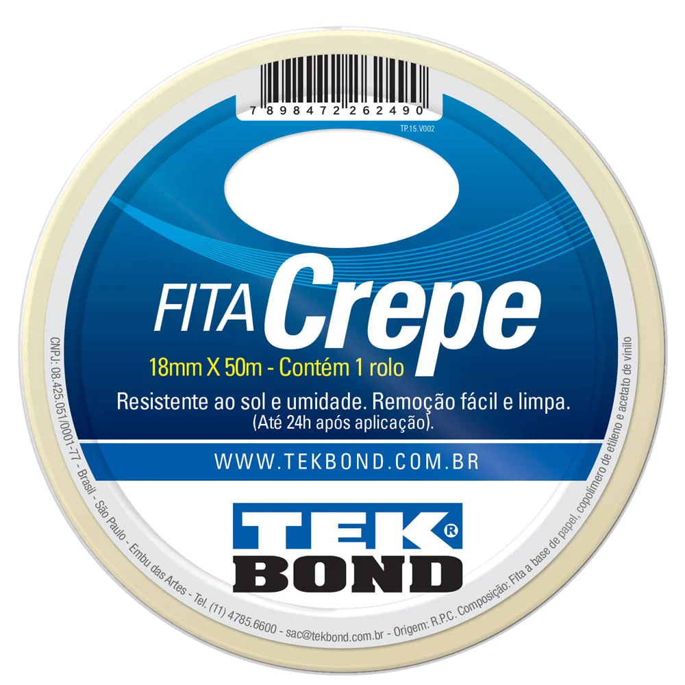 Fita Crepe 18mmx50m Fta2520 Tekbond