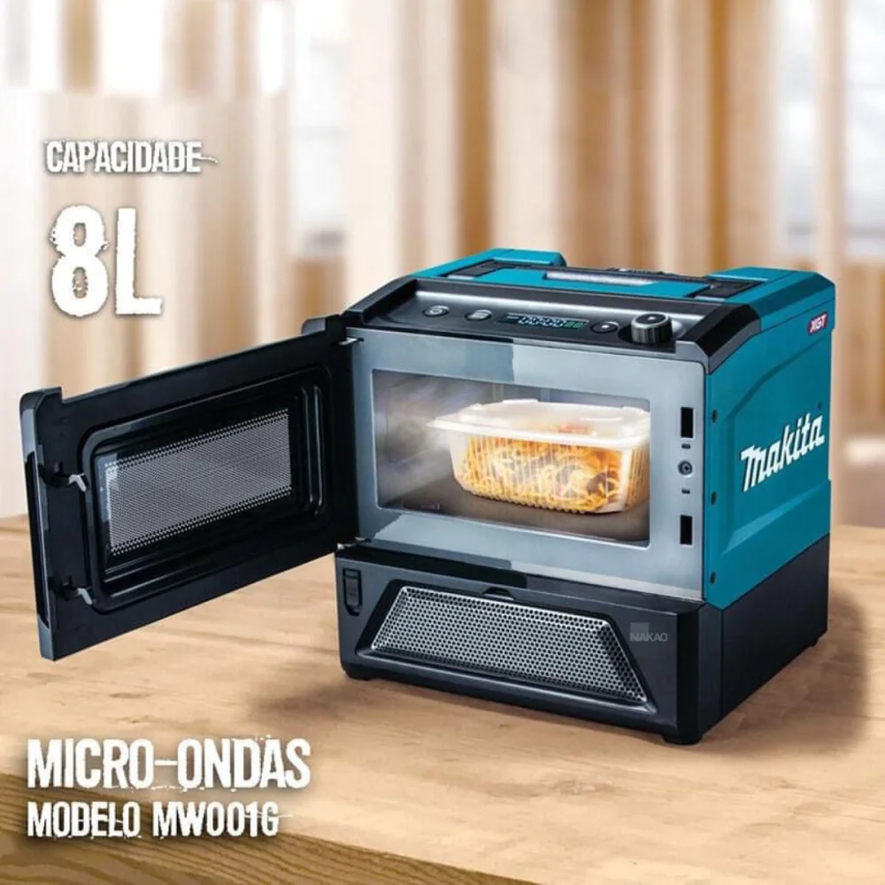 Forno Microondas à Bateria Sem bateria 40V Max 8 Litros MW001G Makita