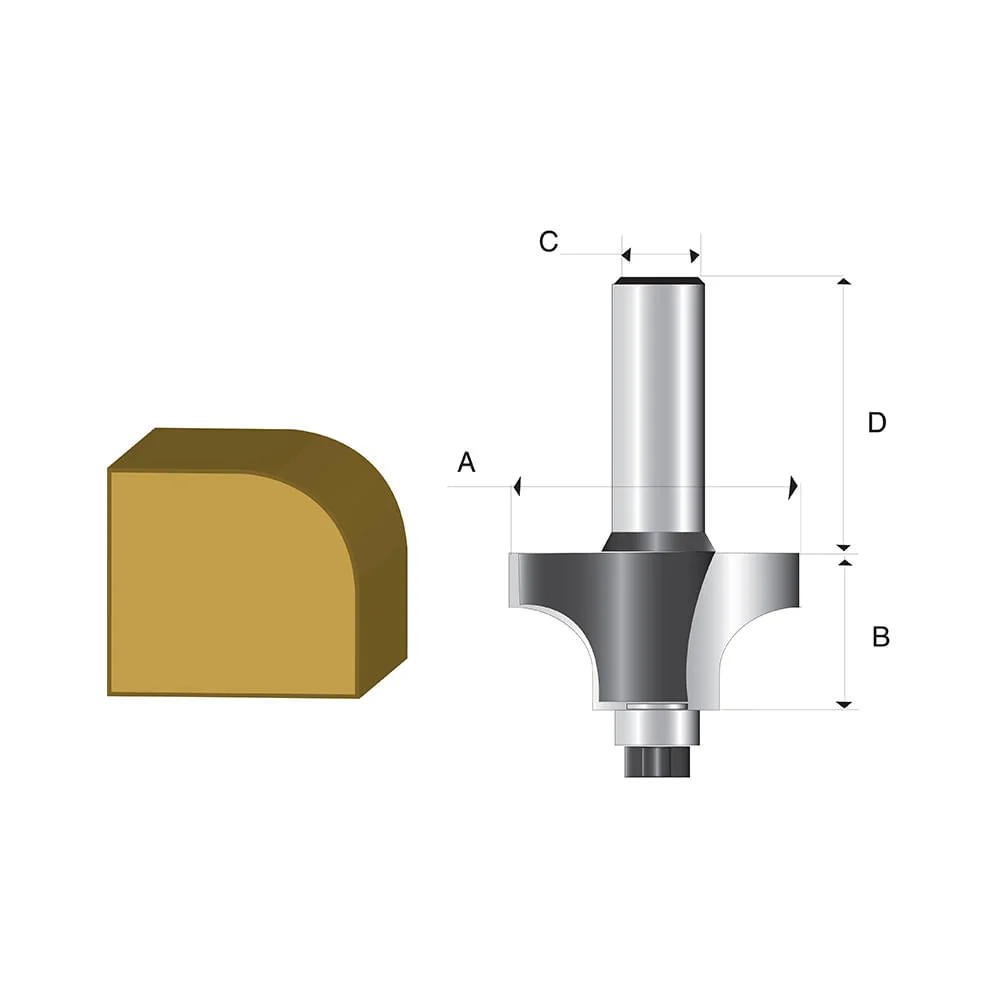 Fresa Cantoneira Dupla com Rolamento 1/2 Pol D-02191 Makita
