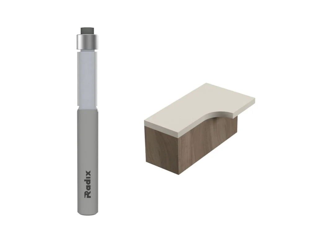 Fresa com Rolamento Guia de 1/4 Pol x 15mm 1706315.01 Radix