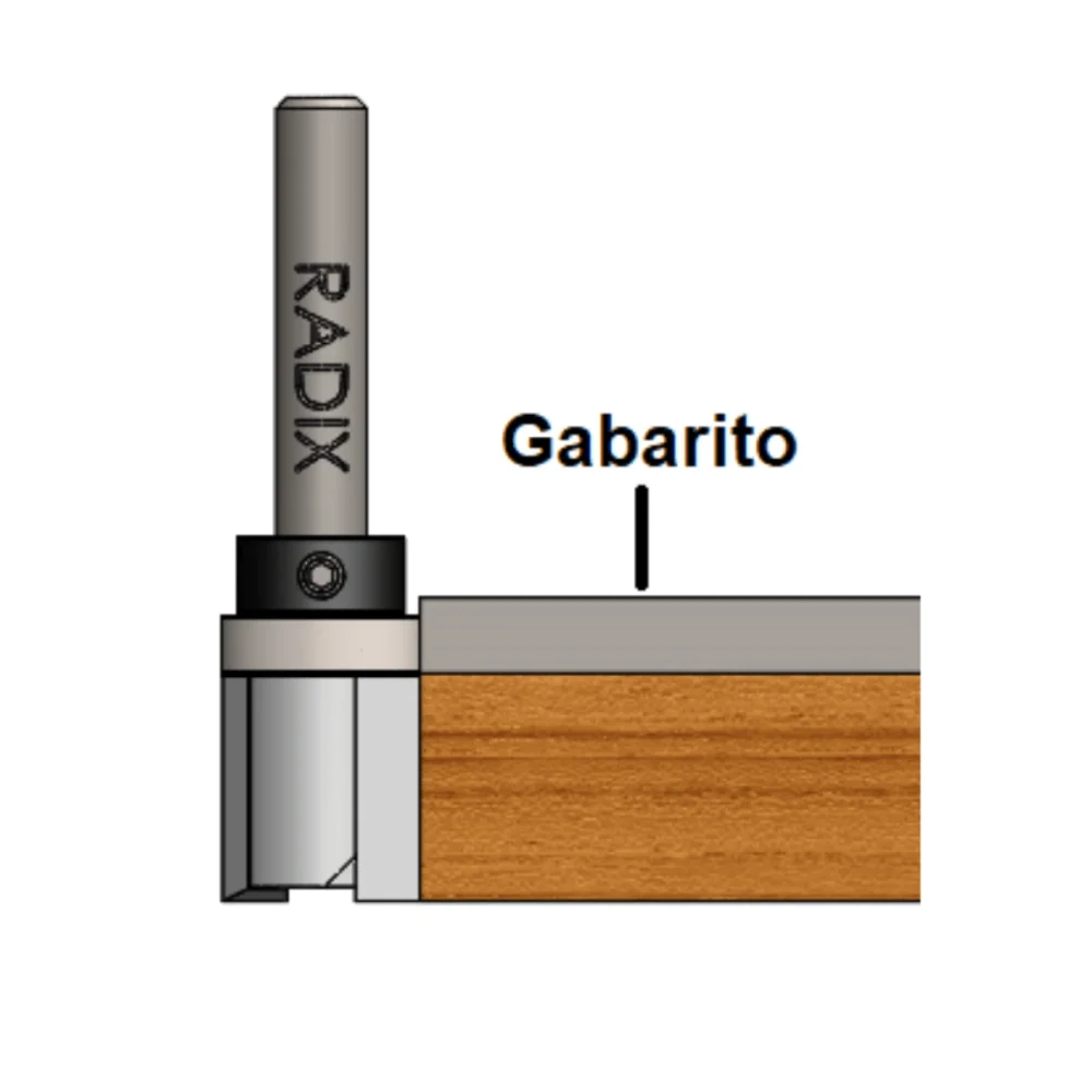 Fresa Luthier Reta Rolamento Superior Corte 13x15mm 1113015.01 Radix