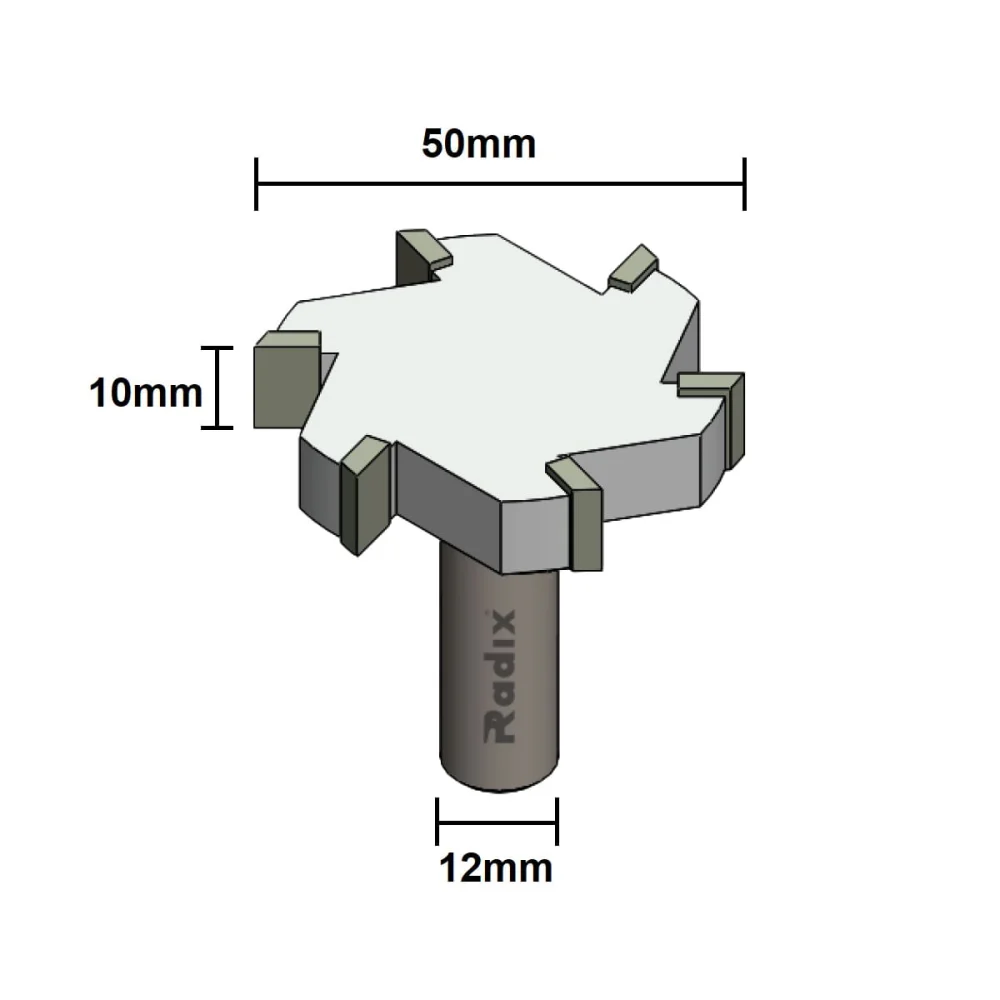 Fresa para Aplainar 50x12mm 2005010.06 Radix