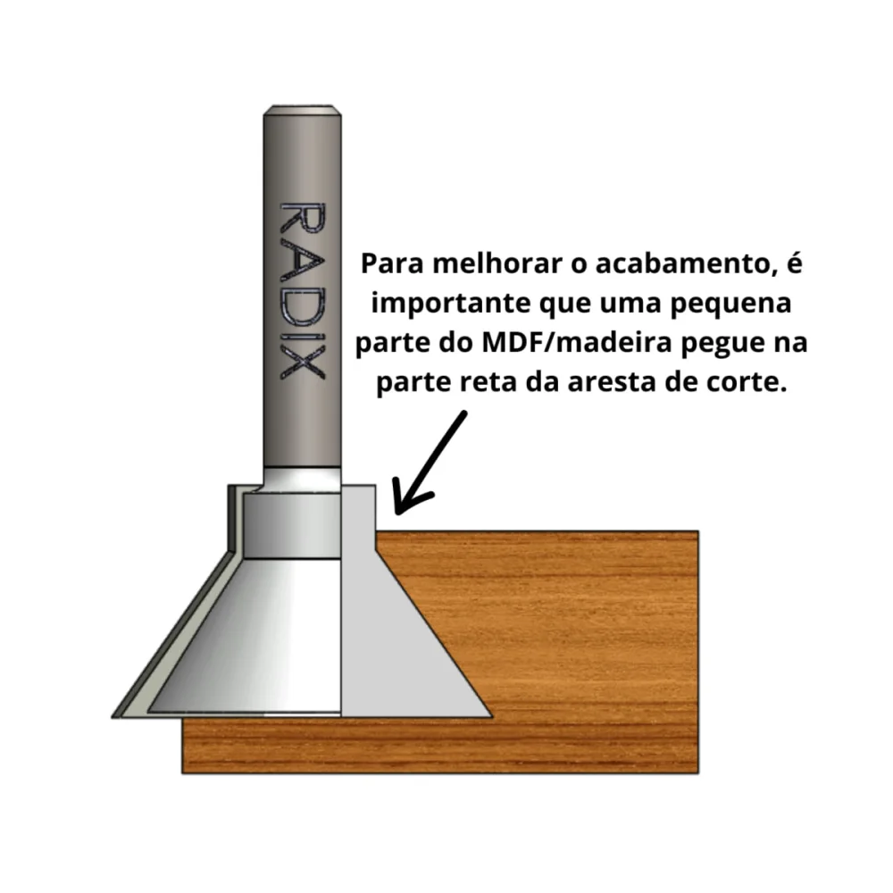 Fresa para Tupia 30x12mm 35 Graus 2059135.06 Radix
