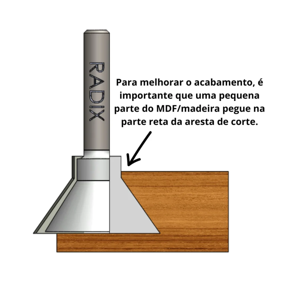 Fresa para Tupia 30x6mm 35 Graus 2059135.01 Radix