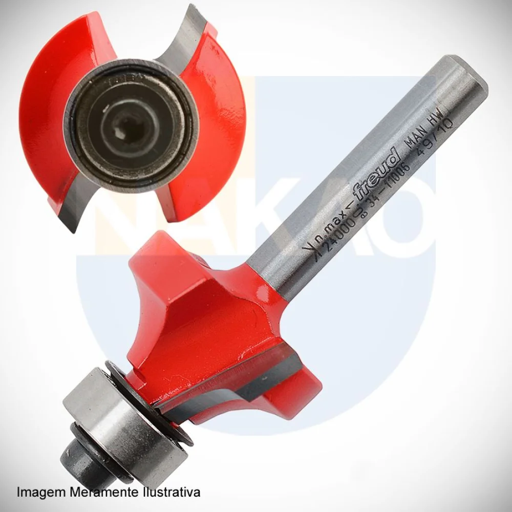 Fresa para Tupia Cordão Calçada de Widea com Rolamento Raio 8mm 34-11206 Freud