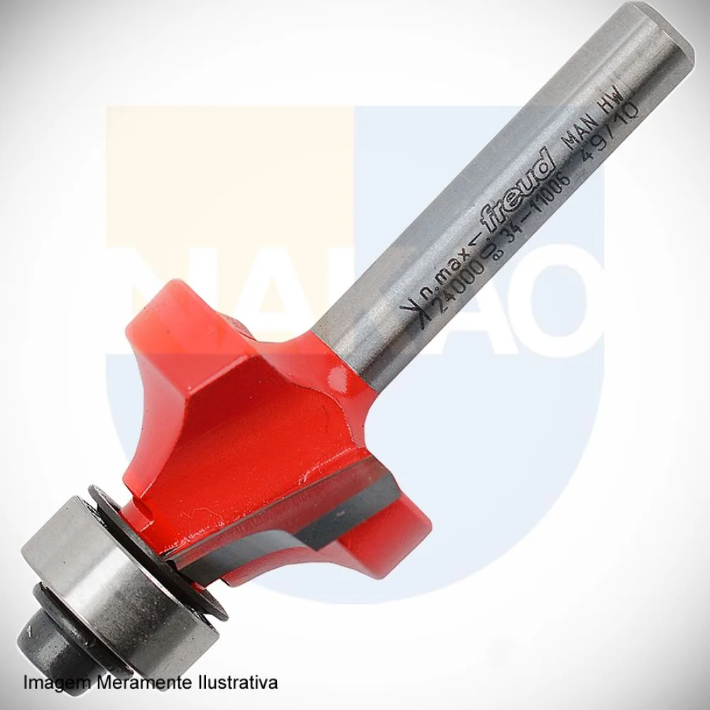 Fresa para Tupia Cordão Calçada de Widea com Rolamento Raio 8mm 34-11206 Freud