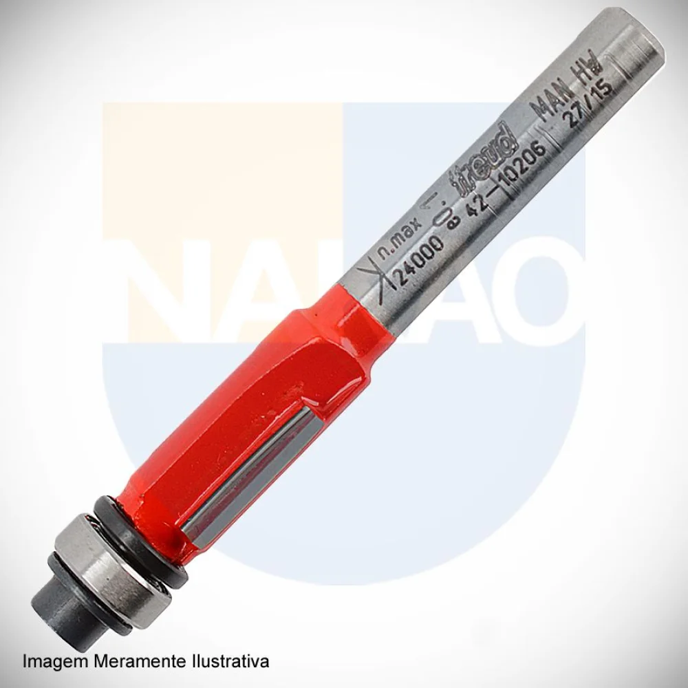 Fresa para Tupia Reta com Rolamento para Madeira e Acrilico 95mm 42-10206 Freud