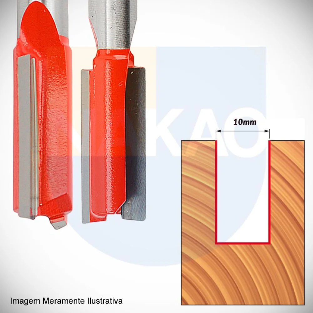 Fresa para Tupia Reta Paralela Widea para Madeira e Acrilico 10mm 12-11212 Freud