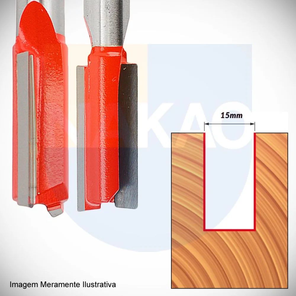 Fresa para Tupia Reta Paralela Widea para Madeira e Acrilico 15mm 04-14606 Freud
