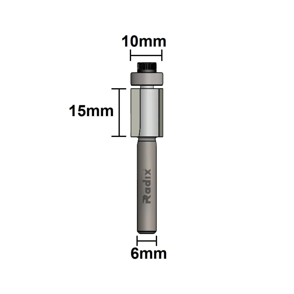 Fresa Paralela 10x6x54mm com Rolamento 1710015.01 Radix